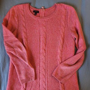 Talbots SP Salmon colored back zip Sweater